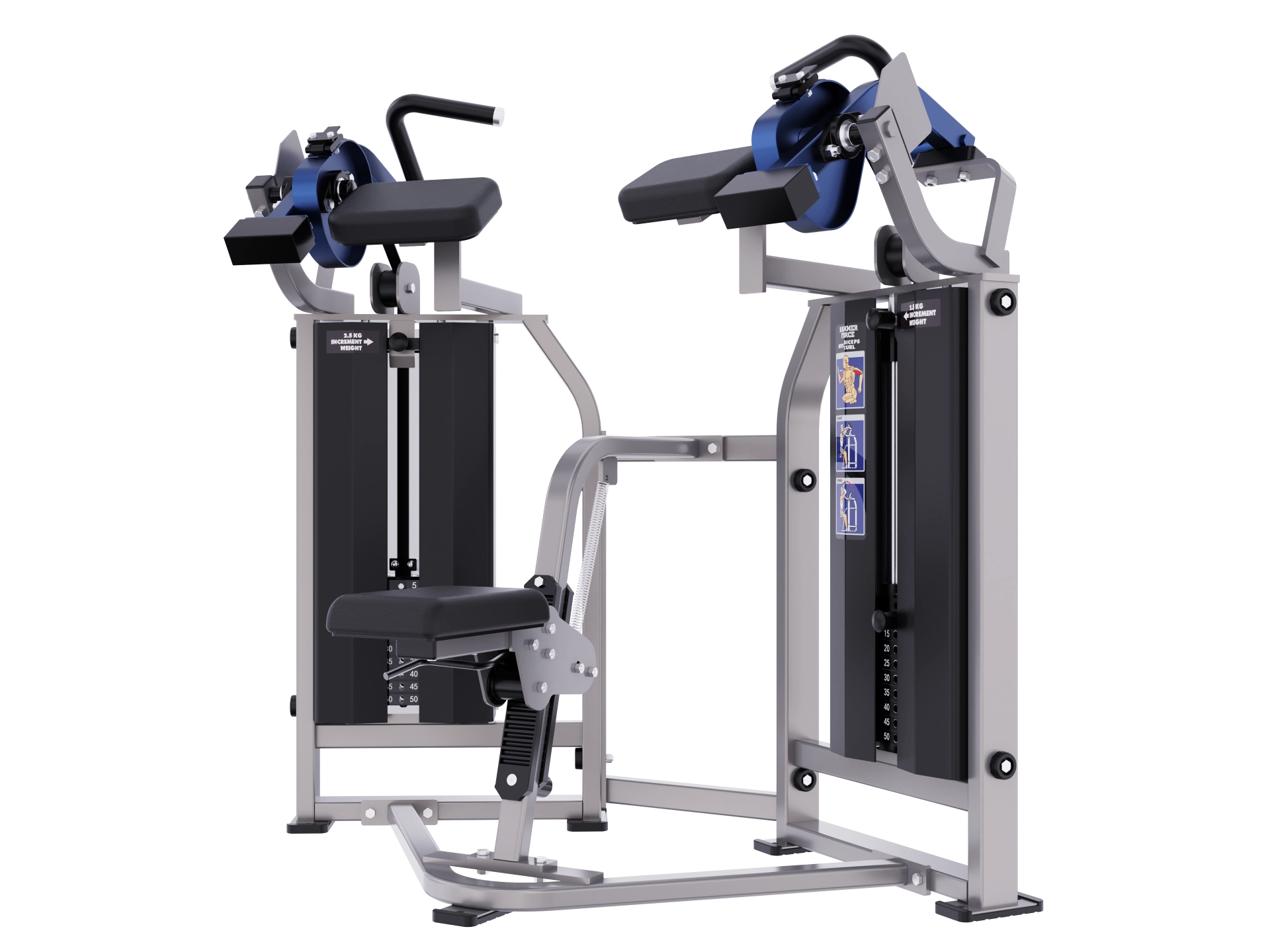 Hammer Force Pro Selectorised Split-Move Biceps Curl Hammer Force Pro Selectorised Split-Move Biceps Curl machine for commercial arm training
