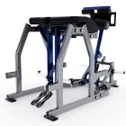 Plate-loaded resistance system on the Hammer Force Pro Glute Ham Reverse Hyper