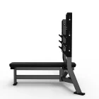 Hammer Force Pro Olympic Flat Bench with integrated barbell supports