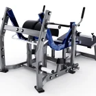 Plate-loading system and training platform on the Hammer Force Pro Plate-Loaded Glute Drive