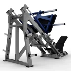 Foot platform and guide rails on the Hammer Force Pro Plate-Loaded Linear Leg Press