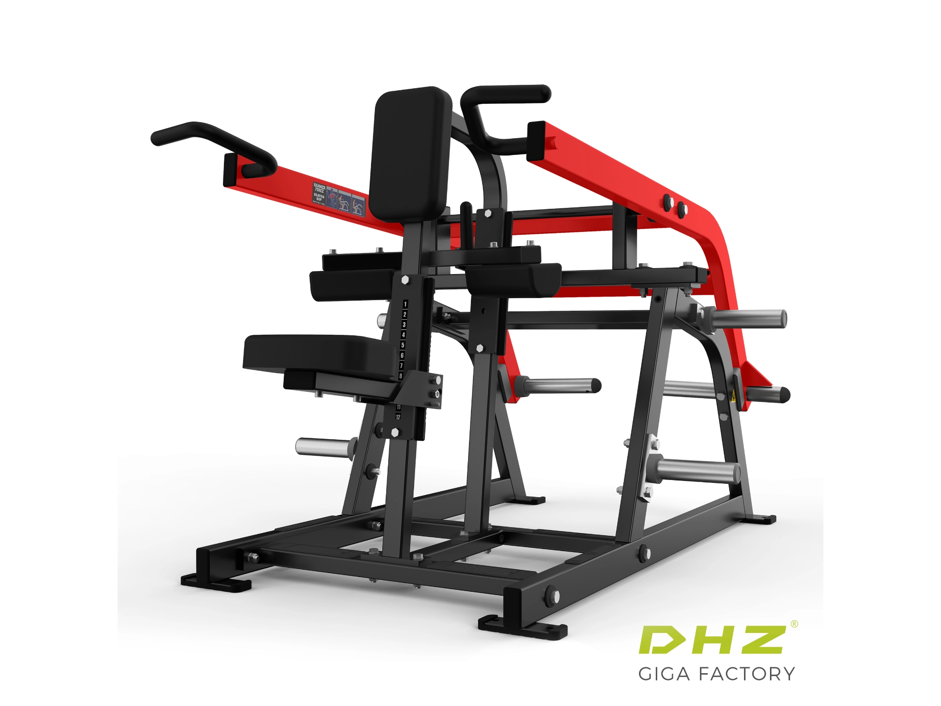 Hammer Force Pro Seated Dip machine with plate-loaded resistance