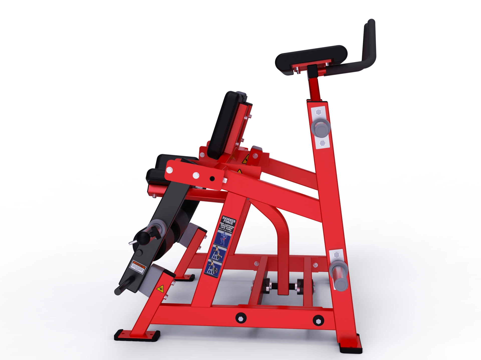 Hammer Force Pro Kneeling Leg Curl machine with independent leg movement