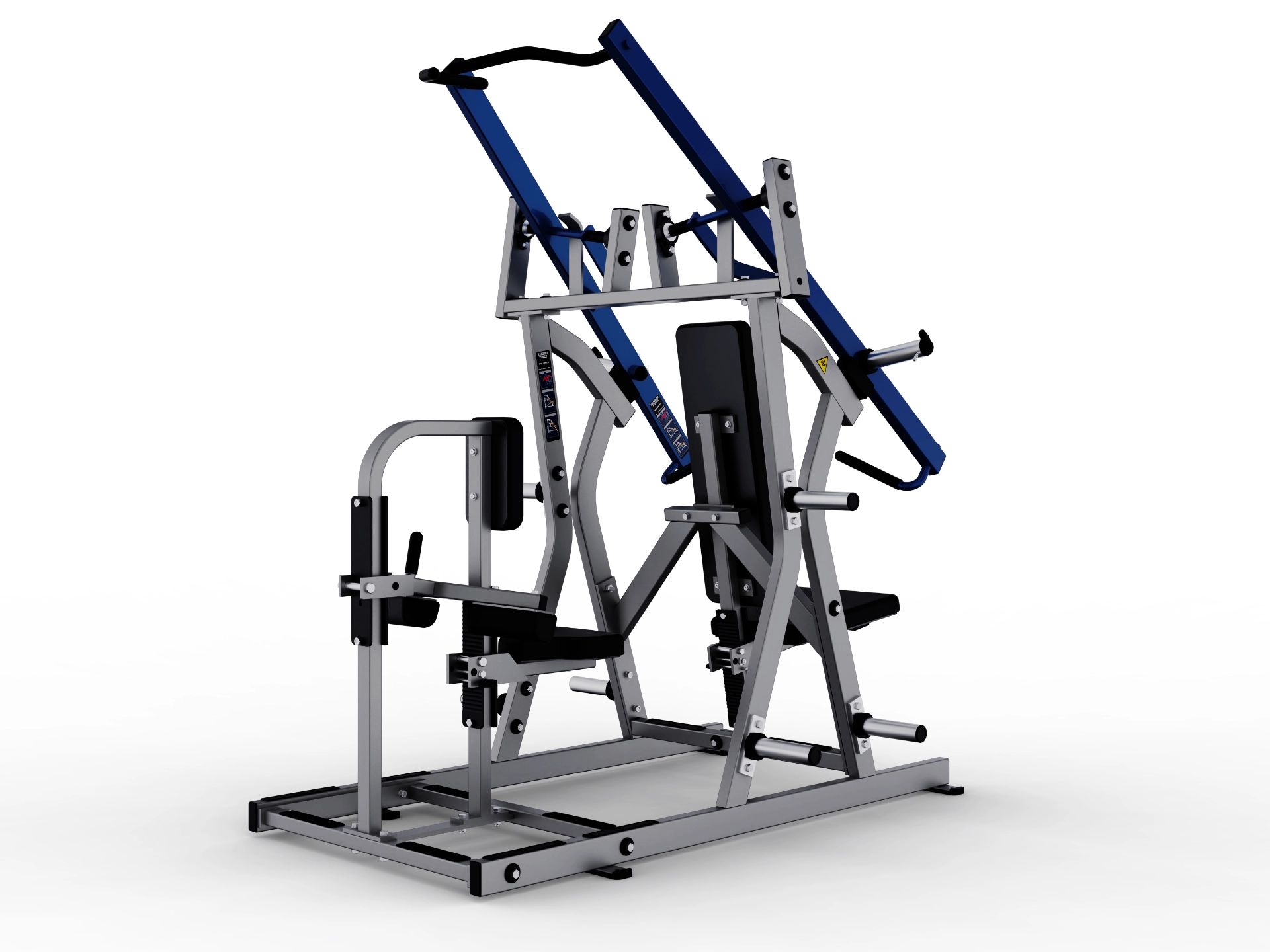 Independent split-move arms on the Hammer Force Pro Chest Back machine