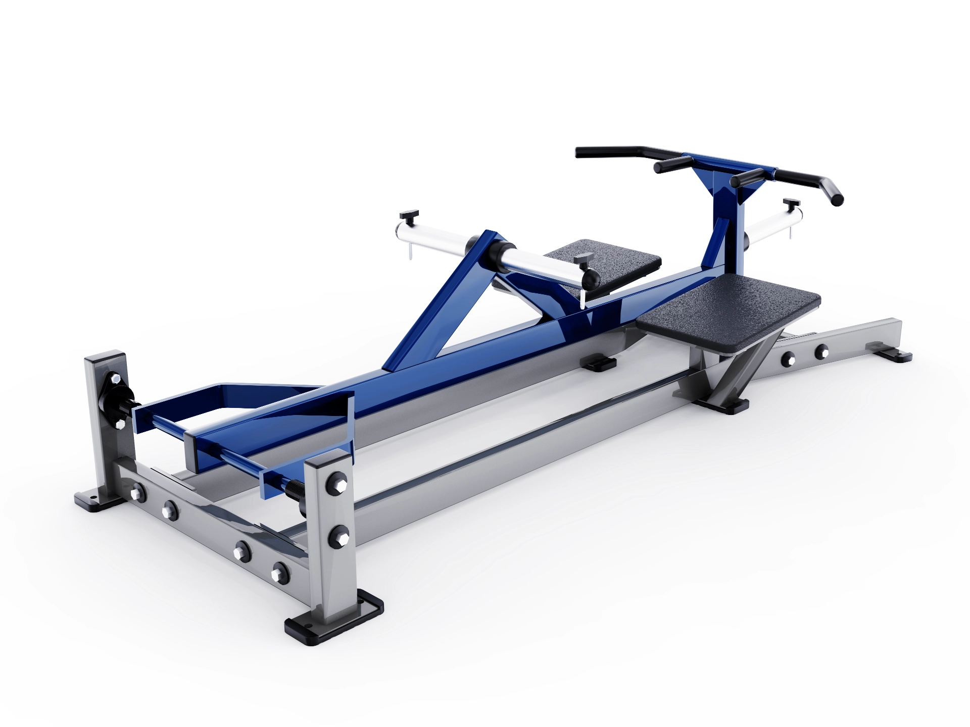 Heavy-duty frame and plate-loading system on the Hammer Force Pro T-Bar Row